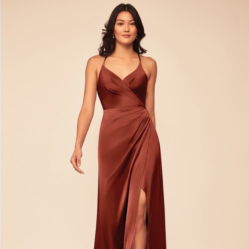 AZAZIE GEANNA STRETCH SATIN DRESS